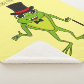 上おもしろい帽子漫画のカエル シェルパブランケット (3/4)