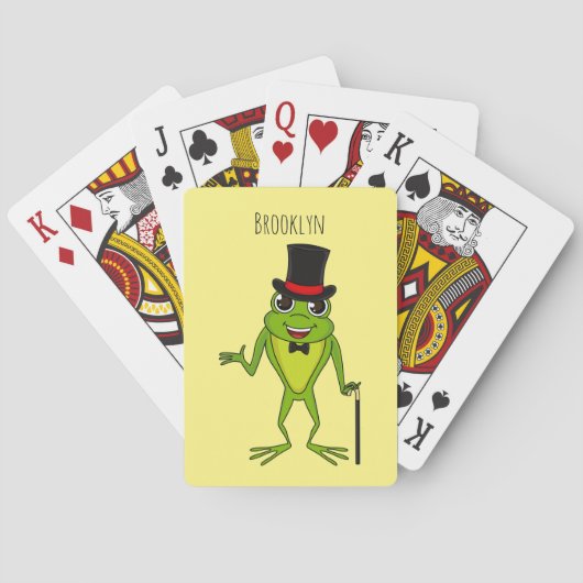 上おもしろい帽子漫画のカエル トランプ (裏面)