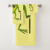 上おもしろい帽子漫画のカエル バスタオルセット (インサイチュ)