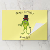 上おもしろい帽子漫画のカエル ペーパーパッド (折り畳み)