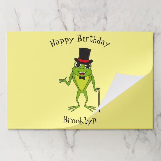 上おもしろい帽子漫画のカエル ペーパーパッド (折り畳み)