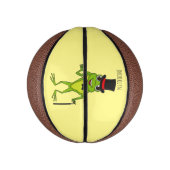 上おもしろい帽子漫画のカエル ミニバスケットボール (縦)