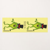 上おもしろい帽子漫画のカエル ヨガマット (裏面(横))