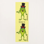 上おもしろい帽子漫画のカエル ヨガマット (裏面)