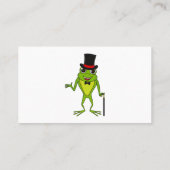 上おもしろい帽子漫画のカエル 名刺 (裏面)