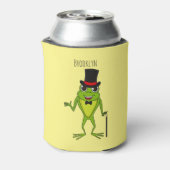 上おもしろい帽子漫画のカエル 缶クーラー (缶裏面)