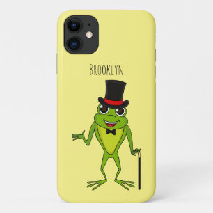 上おもしろい帽子漫画のカエル iPhone 11 ケース