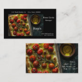 上からさくらんぼトマトとフォカッチャ 名刺 (正面/裏面)