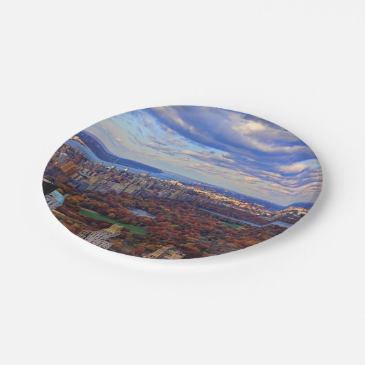 上からの眺め：セントラルパーク秋01 ペーパープレート (アングル)