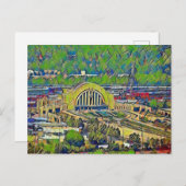 上からシンシナティUnion端絵を描末 ポストカード (正面/裏面)