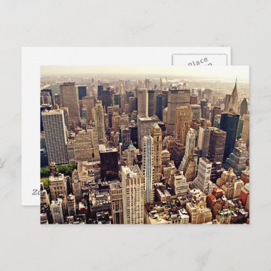 上からニューヨーク ポストカード (正面/裏面)