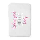 上からブーティピンクまで見おもしろいたガーリー バスマット (正面縦)