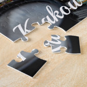 上からポーランドのクラクフ市の中心 ジグソーパズル (側面)