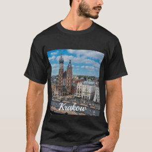 上からポーランドのクラクフ市の中心 Tシャツ