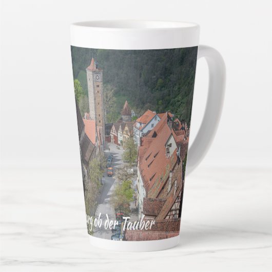 上からローテンブルクのオブダータウバー旧市街 カフェラテマグ (右アングル)