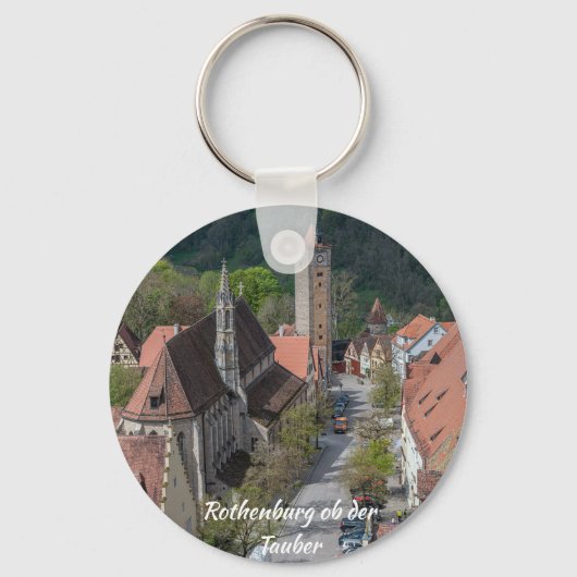 上からローテンブルクのオブダータウバー旧市街 キーホルダー (正面)