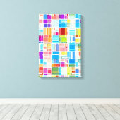 上から市区町村の色 キャンバスプリント (インサイチュ (ウッドフロア))