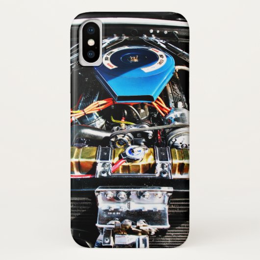 上から見たアメリカンマッスルカーのエンジン Case-Mate iPhoneケース (裏面)