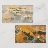 上からPlowmanとの谷；ビンセント・ヴァン・ゴッホ 名刺 (正面/裏面)