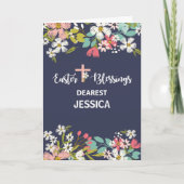 上がったキリストの名前をカスタムするのイースター恵み カード (正面)