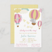 上がって上遠くに!ベビーが行く！誘致 招待状 (正面/裏面)