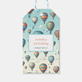 上がって上遠くに!熱お洒落気球 ギフトタグ