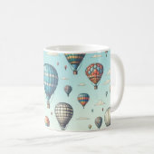 上がって上遠くに!熱お洒落気球 コーヒーマグカップ (正面右)