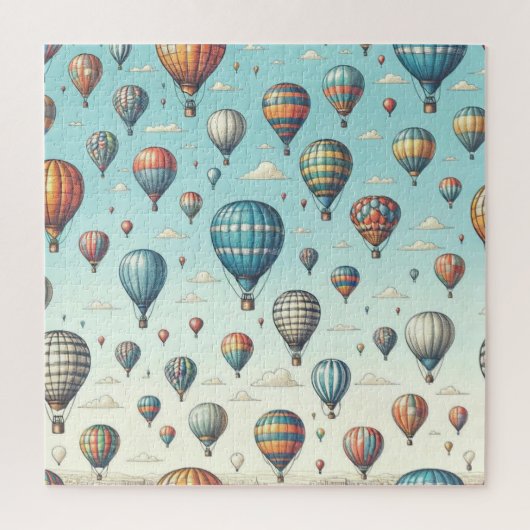 上がって上遠くに!熱お洒落気球 ジグソーパズル (縦)