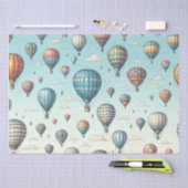 上がって上遠くに!熱お洒落気球 薄葉紙 (クラフト)