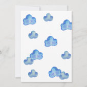 上がって上遠くに!飛行機、ヘリコプター誕生日 招待状 (裏面)