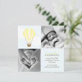 上がって上遠くに!黄色のバルーンベビーのお知らせ 案内状 (スタンド正面)