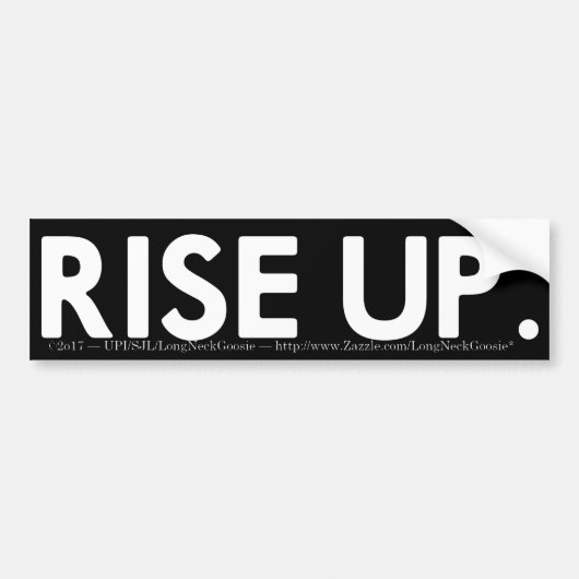 上がって下さい バンパーステッカー (正面)