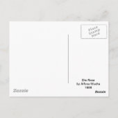 上がりましたアルフォンス・ミュシャ1898年によって死んで下さい ポストカード (裏面)