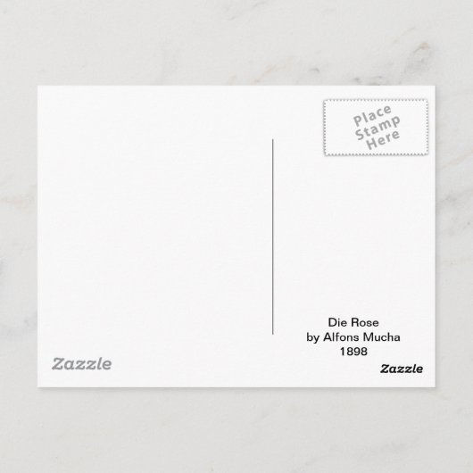 上がりましたアルフォンス・ミュシャ1898年によって死んで下さい ポストカード (裏面)