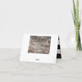 上がり、ストライプの金ゴールドのグリッターのモダンは感謝していしています サンキューカード (裏面)