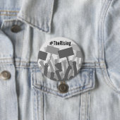 上がる平和的な抗議ボタン 缶バッジ (インサイチュ)