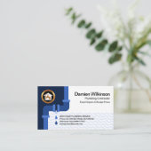 上がる水漏れ配管配管配管配管配管工 名刺 (スタンド正面)