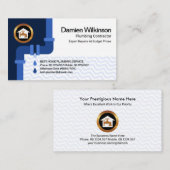 上がる水漏れ配管配管配管配管配管工 名刺 (正面/裏面)