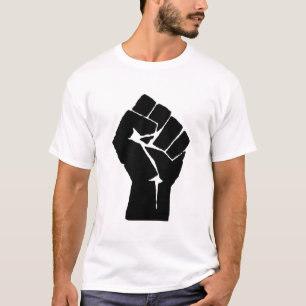 上げられたくいしばられた握りこぶし Tシャツ
