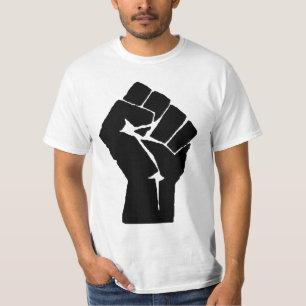 上げられたくいしばられた握りこぶし Tシャツ
