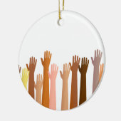 上げられた手 セラミックオーナメント (左)