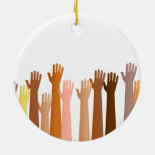 上げられた手 セラミックオーナメント (裏面)