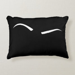 上げられた眉毛(白い) アクセントクッション