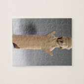 上げられた腕を搭載する女神か崇拝者、置物、 ジグソーパズル (横)