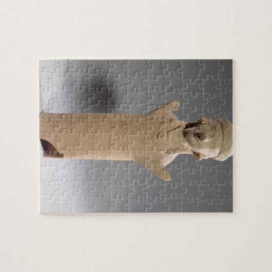 上げられた腕を搭載する女神か崇拝者、置物、 ジグソーパズル (横)