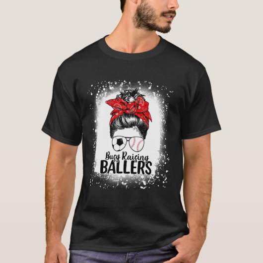 上げ忙し球団めちゃくちゃなBUN野球サッカーモ Tシャツ (正面)