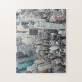上でからのニューヨークシティの超高層ビル ジグソーパズル (縦)