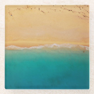 上でからの海岸線 ガラスコースター