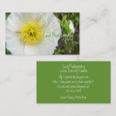 上でからの白いケシ 名刺 (正面/裏面)