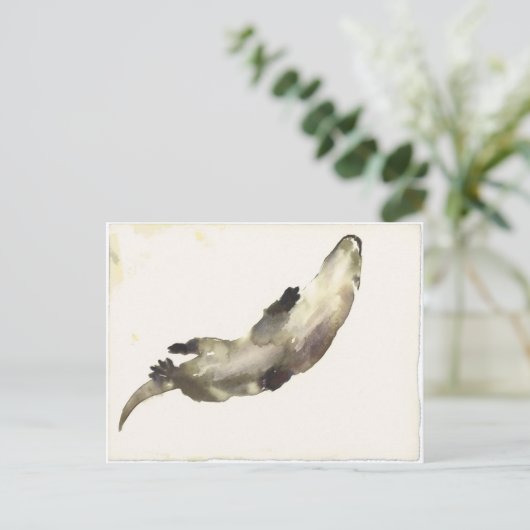 上で泳ぐ ポストカード (スタンド正面)